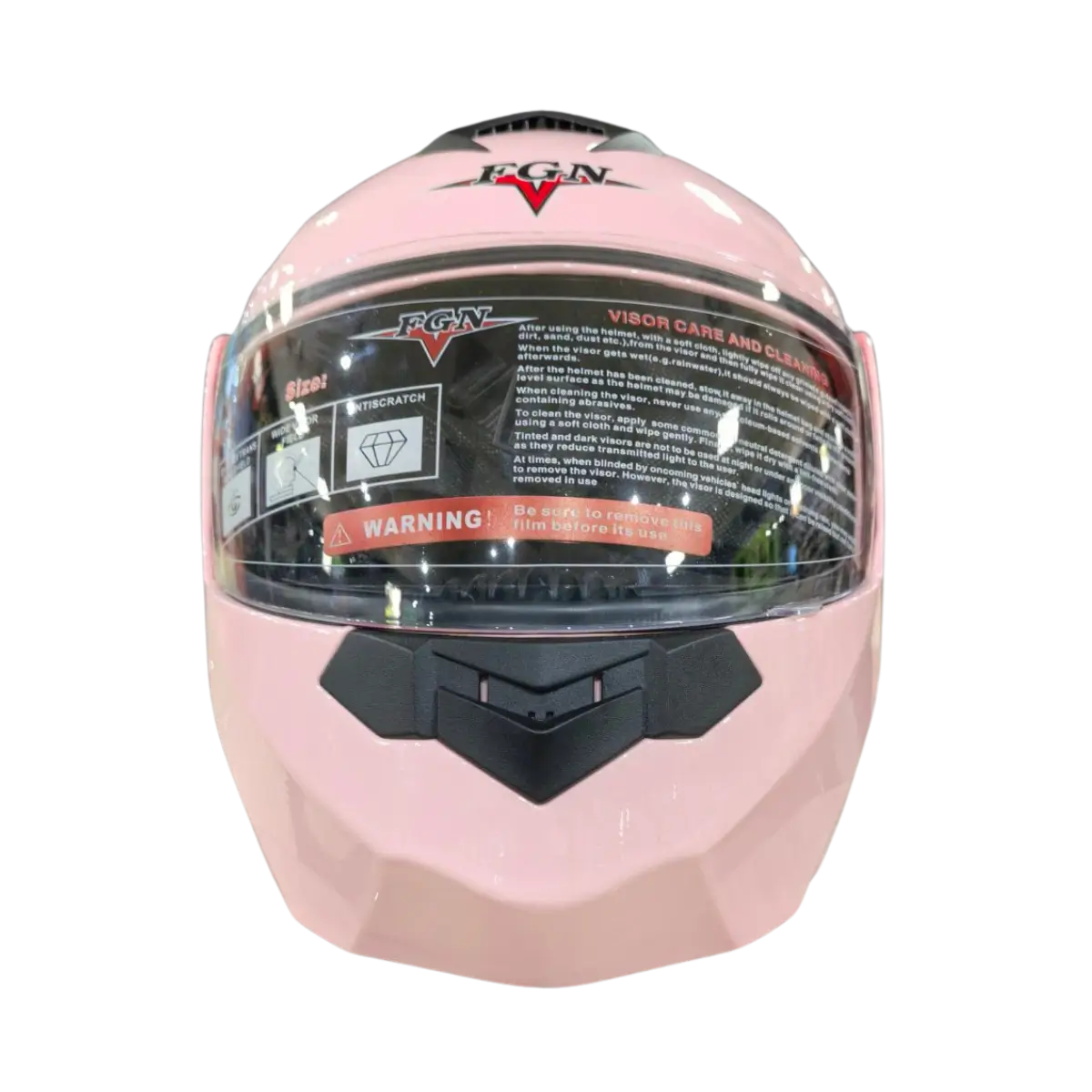Różowy kask motocyklowy Fgn