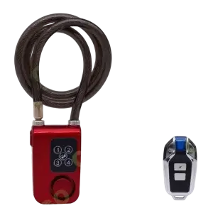 Alarm z hasłem, pilotem przewodowym i bezprzewodowym