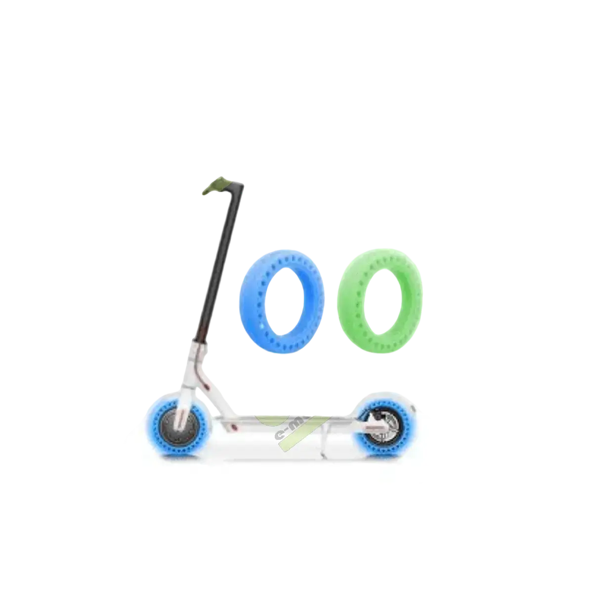 Opona fluorescencyjna 8,5x2 cale do hulajnogi Xiaomi - zielona