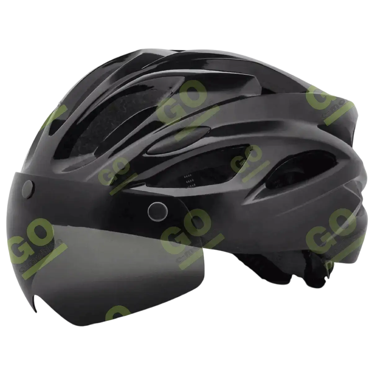 Kask z goglami magnetycznymi - czarny