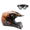 Kask Off Road z goglami - pomarańczowy