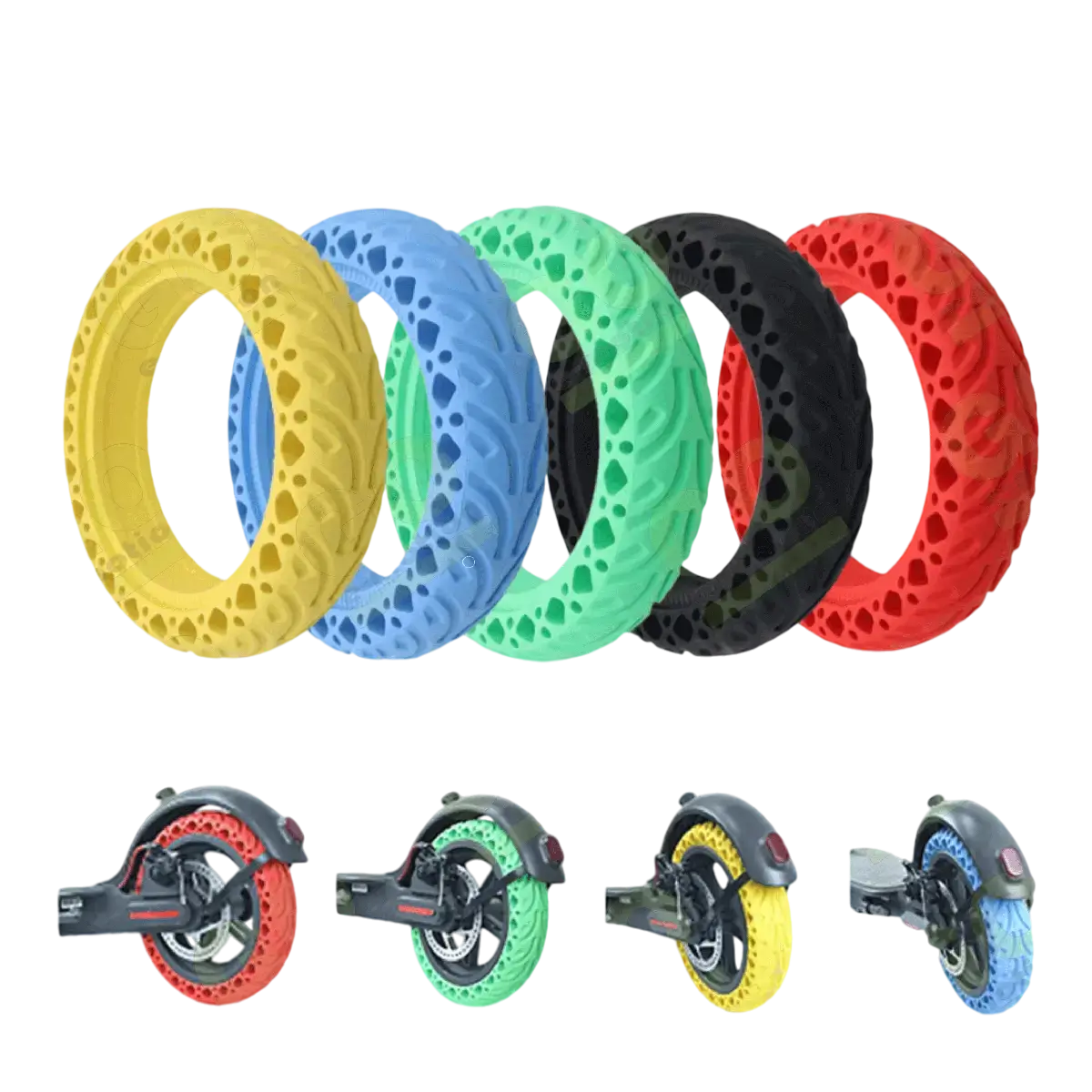 Pełna opona 8,5x2 cale do hulajnogi elektrycznej Xiaomi - różne kolory