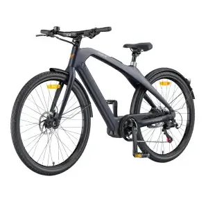 Rower elektryczny Engwe N1 Pro z ramą karbonowo-szarą, widok z przodu