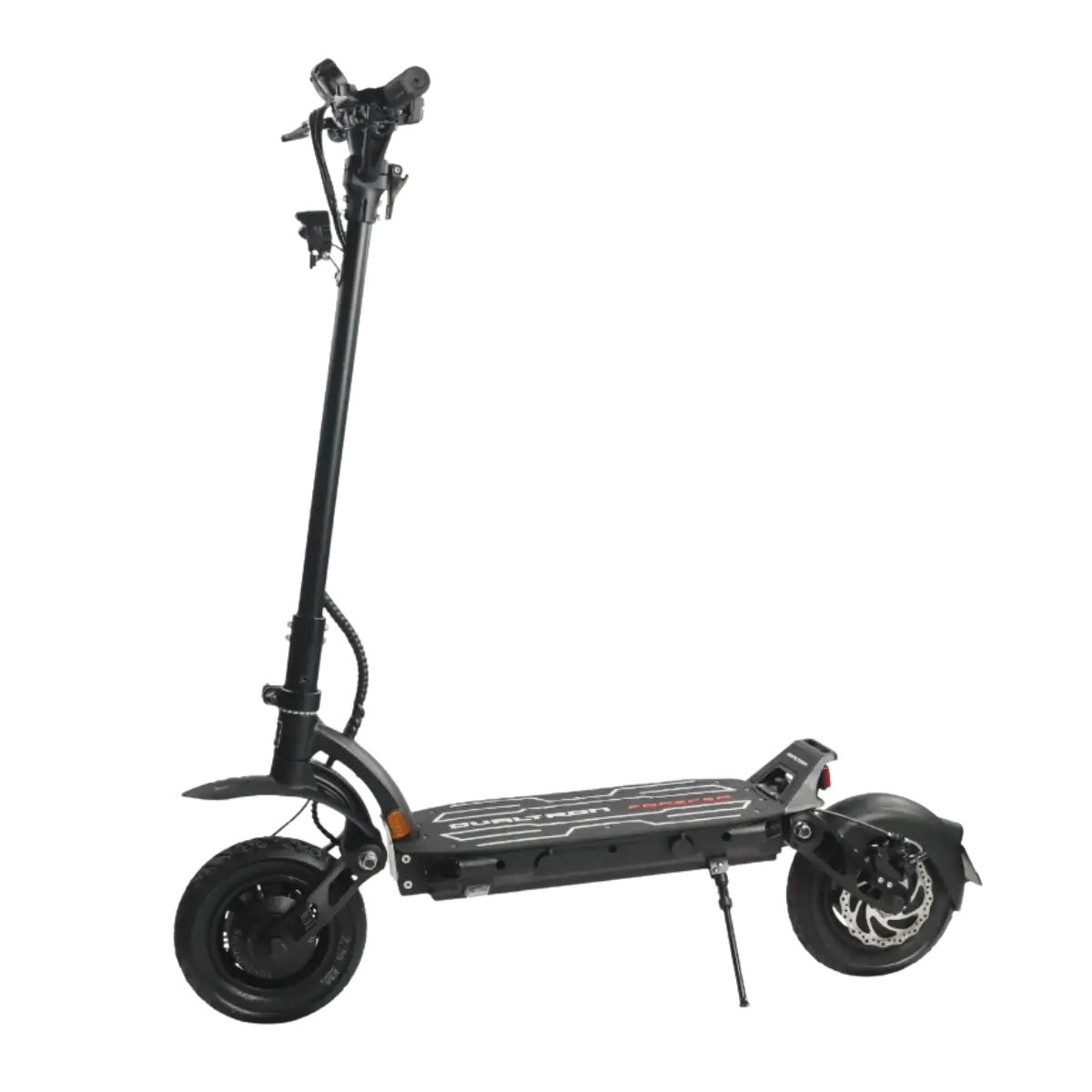 Hulajnoga elektryczna, widok z przodu z szeroką kierownicą