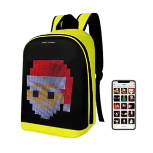 Wodoodporny plecak z diodami LED i łącznością bezprzewodową