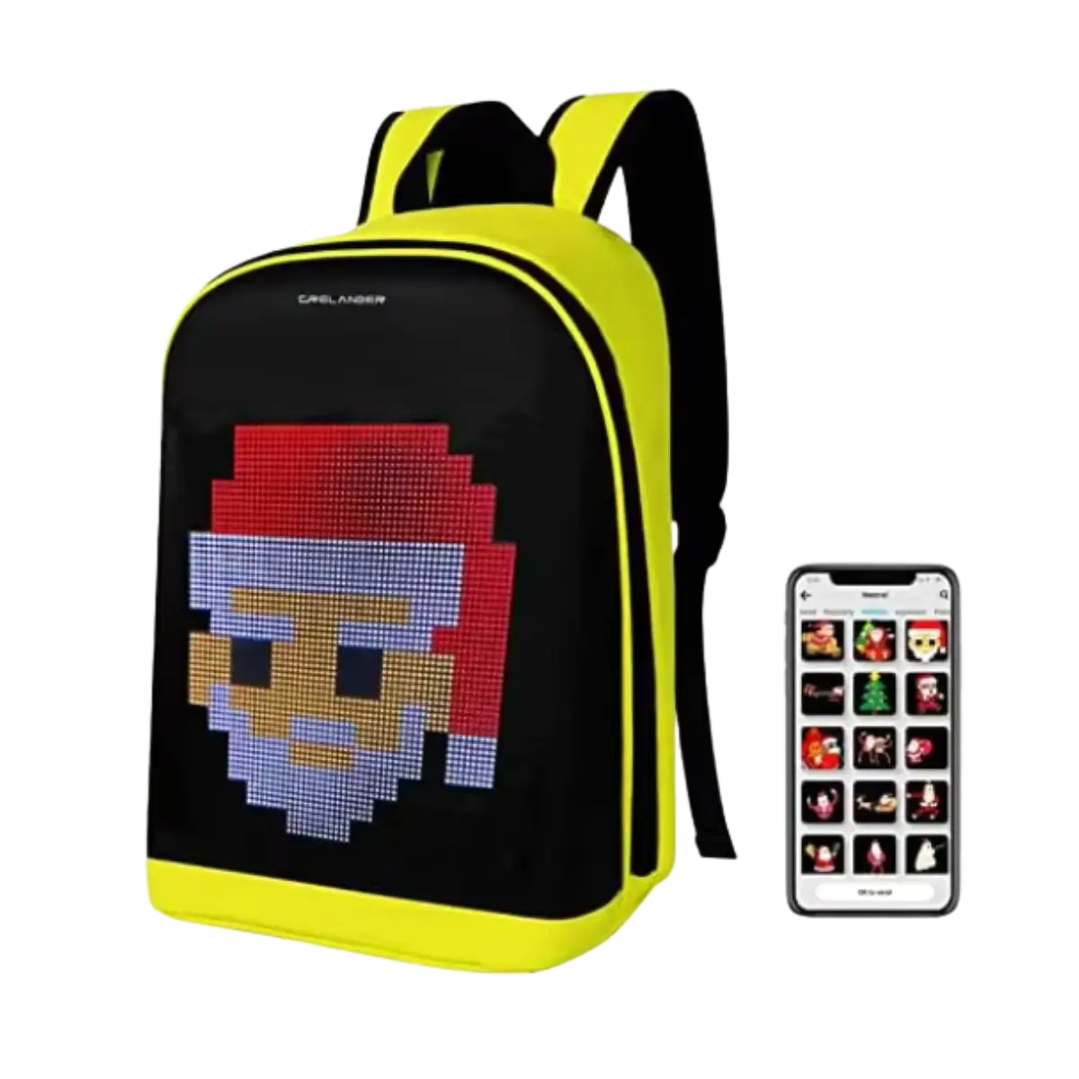 Wodoodporny plecak z diodami LED i łącznością bezprzewodową